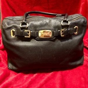 Michael Kors black leather women’s briefcase